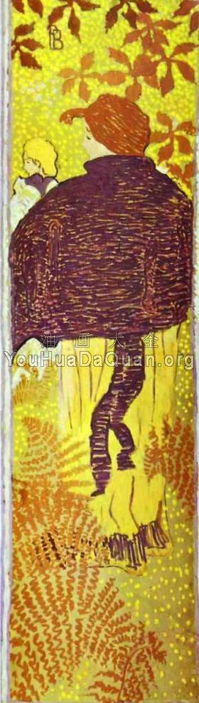 Woman in a Blue Pelerine - 皮耶·勃纳尔